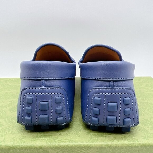 Gucci GG Interlocking Loafer Blue Driver Moccasin Shoes Logo Womens UK 5.5 US 8. - Picture 9 of 16